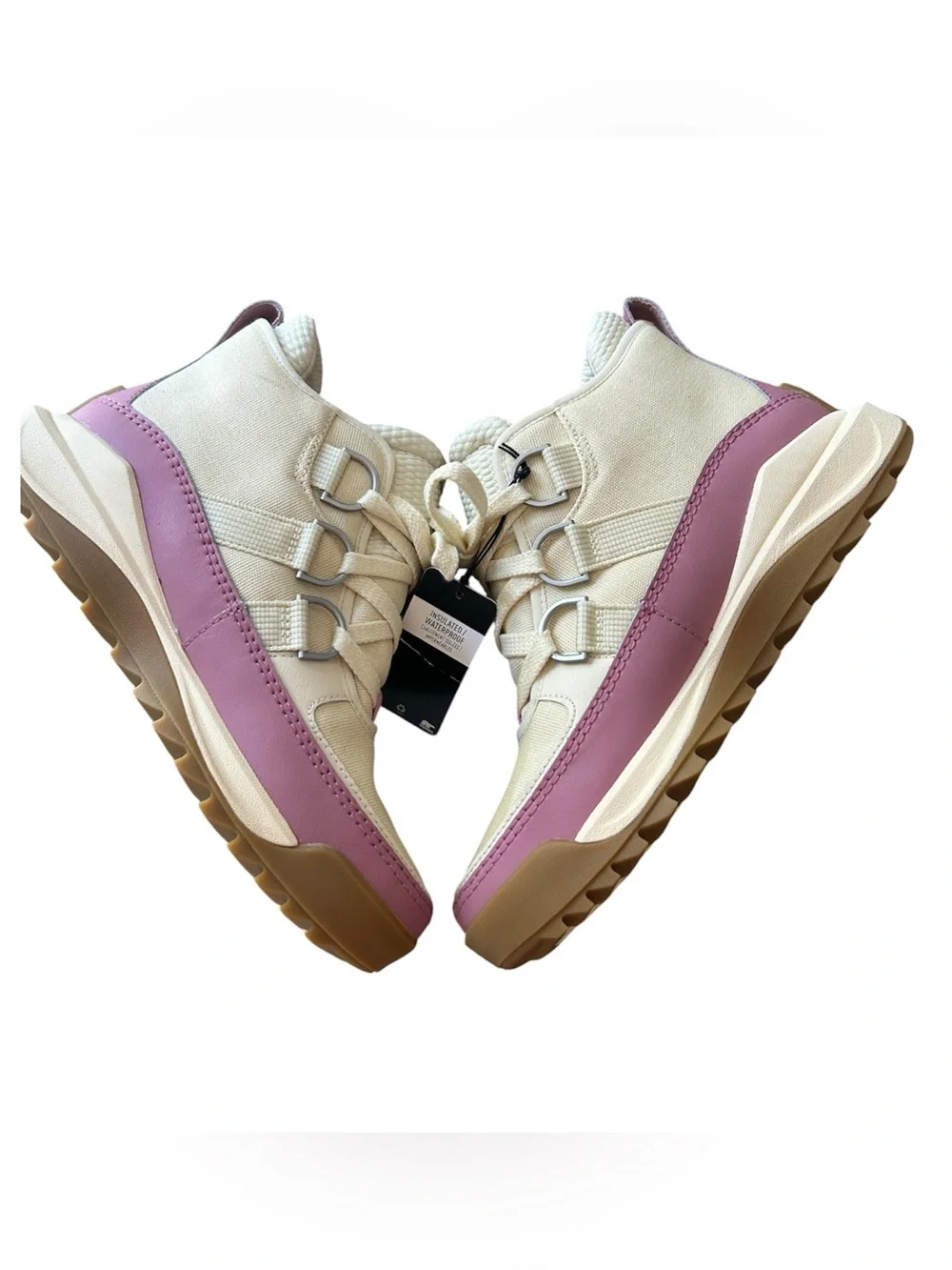 Sorel Beige Cream Pink Brown Platform Ankle Boots